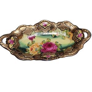 Vintage Japanese Rose Platter